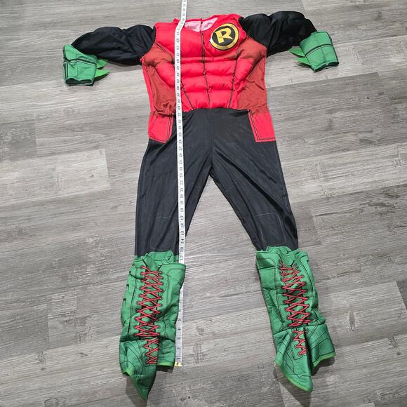 Rubies DC Comics Batman Deluxe Robin Muscle Chest Halloween Costume Kid Dress Up - Picture 12 of 13
